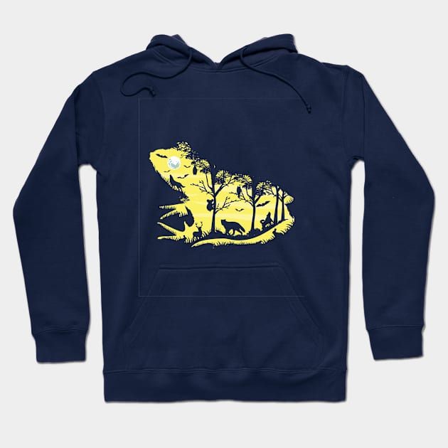 Frog Scene Hoodie by hbwdesigns